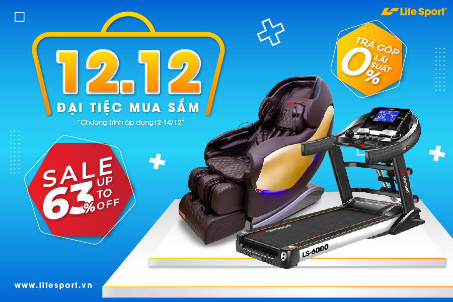 Đại tiệc mua sắm 12.12 - Sale giảm tới 63% - Chỉ có tại Thể thao LIFESPORT