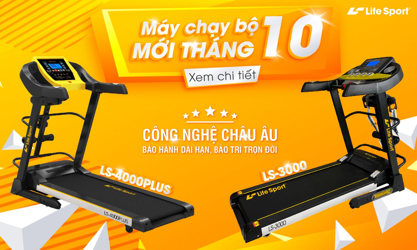 Lifesport giới thiệu 2 mẫu máy chạy bộ tính năng ưu việt mới LS-4000 Plus và LS-3000