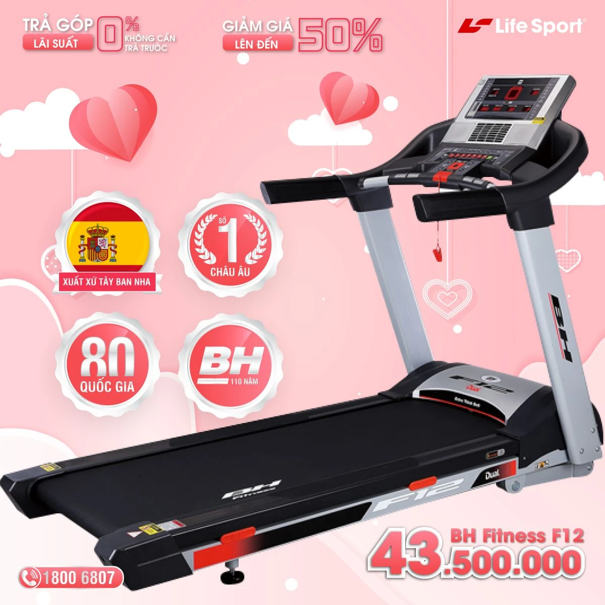 máy chạy bộ Lifesport trả góp 0% | giá rẻ ngày 20-10