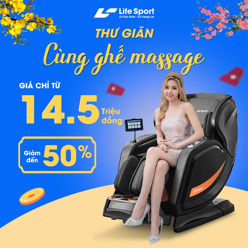 Mua ghế massage Life Sport chỉ từ 14.500.000đ