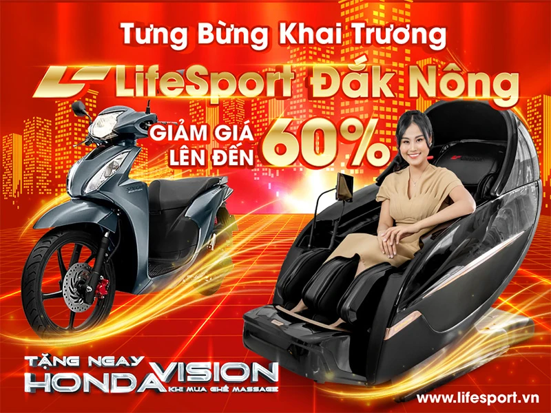 Khai trương Life Sport Đắk Nông tặng xe Vision