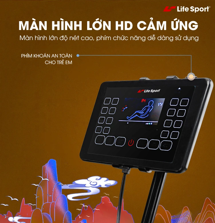 Màn hình cảm ứng “một chạm cho cuộc sống thảnh thơi”, dễ dàng thao tác chuyển đổi chế độ ghế massage cà mau