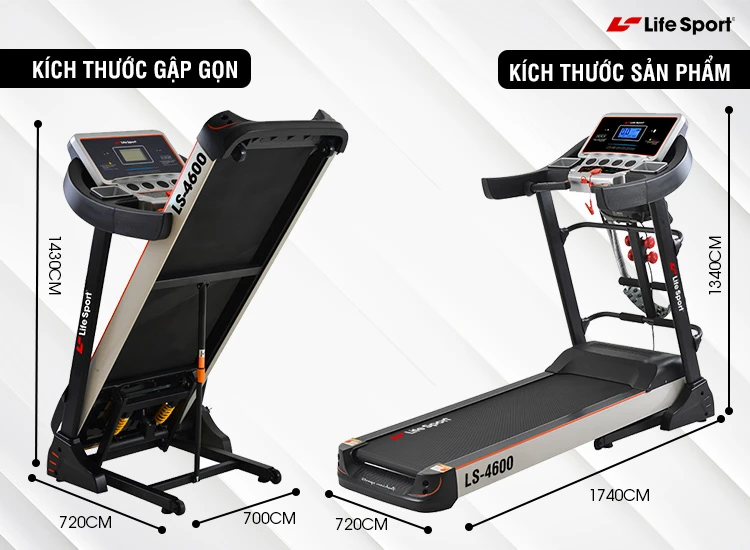 Máy chạy bộ điện nhập khẩu với thiết kế nhỏ gọn