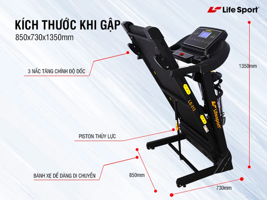 Cần lựa chọn máy chạy bộ dựa vào kích thước