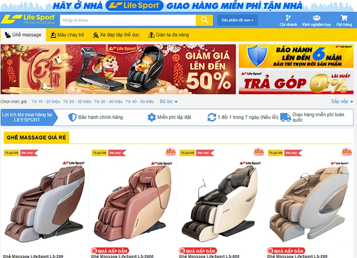 Chọn theo giá ghế massage bao nhiêu Hà Nội