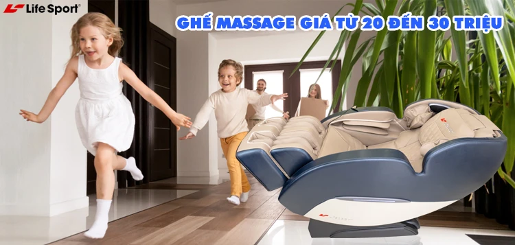 Ghế massage toàn thân giá từ 20 đến 30 triệu.
