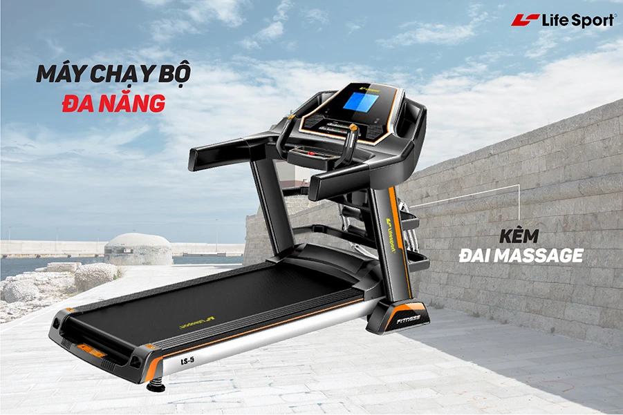 Máy chạy bộ đa năng kèm đai massage