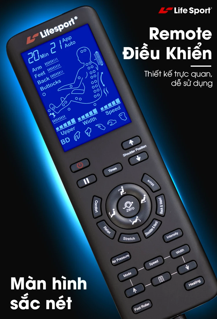 Điều khiển ghế massage với remote