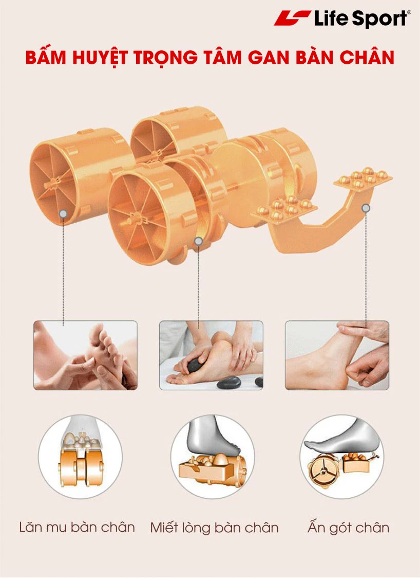 Bấm huyệt trọng tâm gan bàn chân