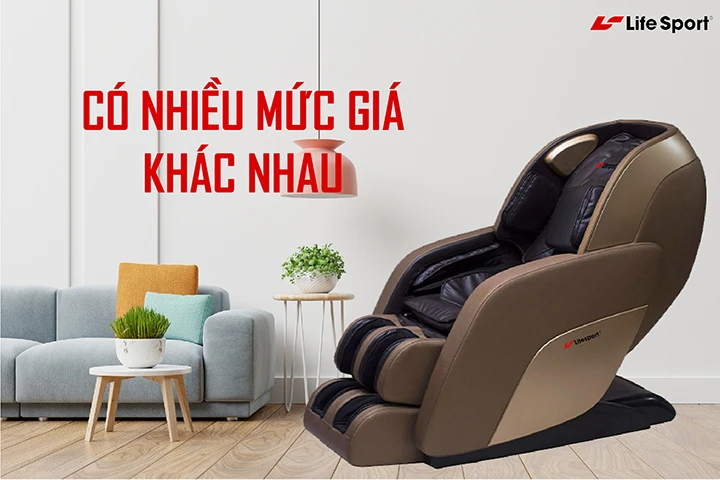 Ghế massage có nhiều mức giá