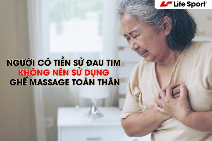 Người bệnh tim không nên sử dụng ghế massage toàn thân