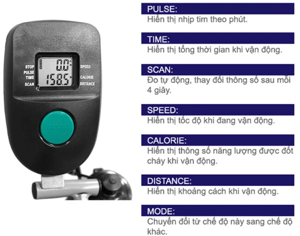 Xe đạp tập Air Bike đa dạng tính năng