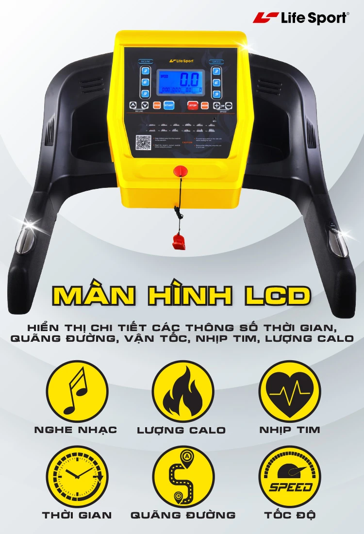 Màn hình LCD hiển thị công nghệ cao |lifesport