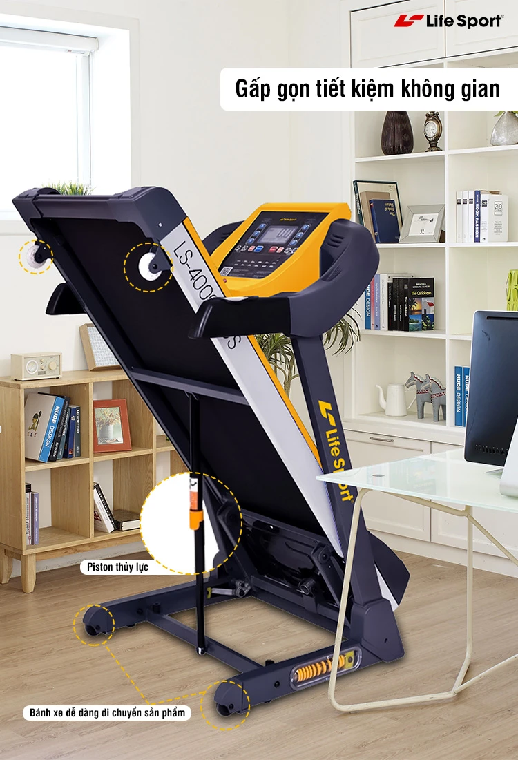 Máy chạy bộ giá rẻ LS-4000 Plus phù hợp với tầm vóc người Việt 